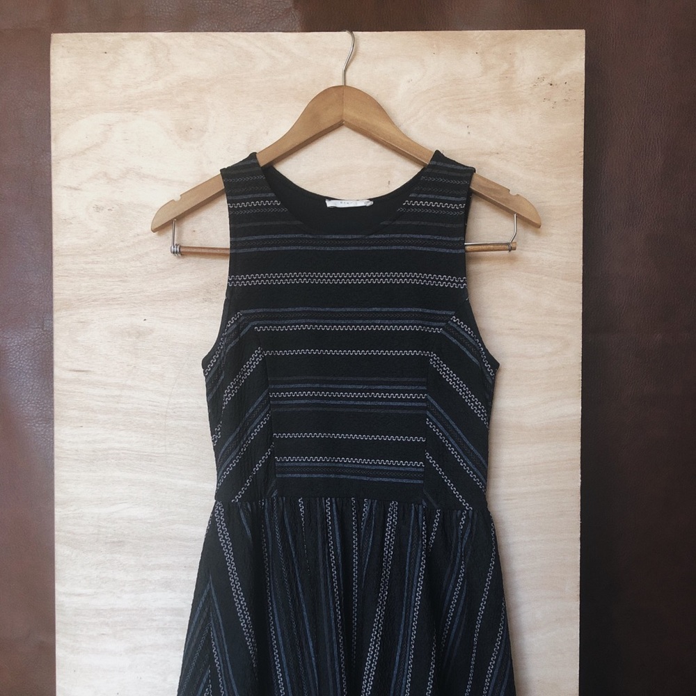 Striped A Line Mini Dress